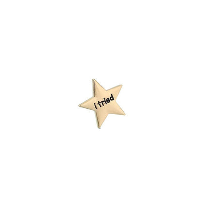 Creative Five-Pointed Star Metal Medal Brooch