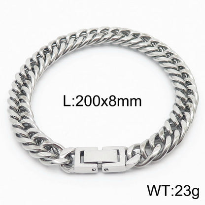 Cuban Link Titanium Steel Bracelet