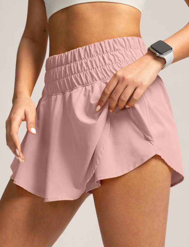 High Waist Double-layer Tennis Skirt