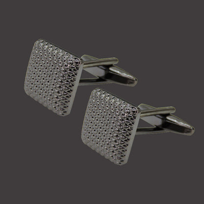 Black Gold Silver Laser Cufflinks