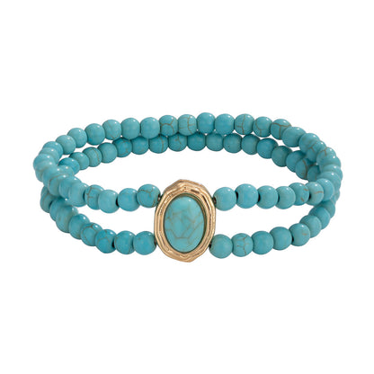 Vintage Elastic Double-layer Pearl Anklet Banquet