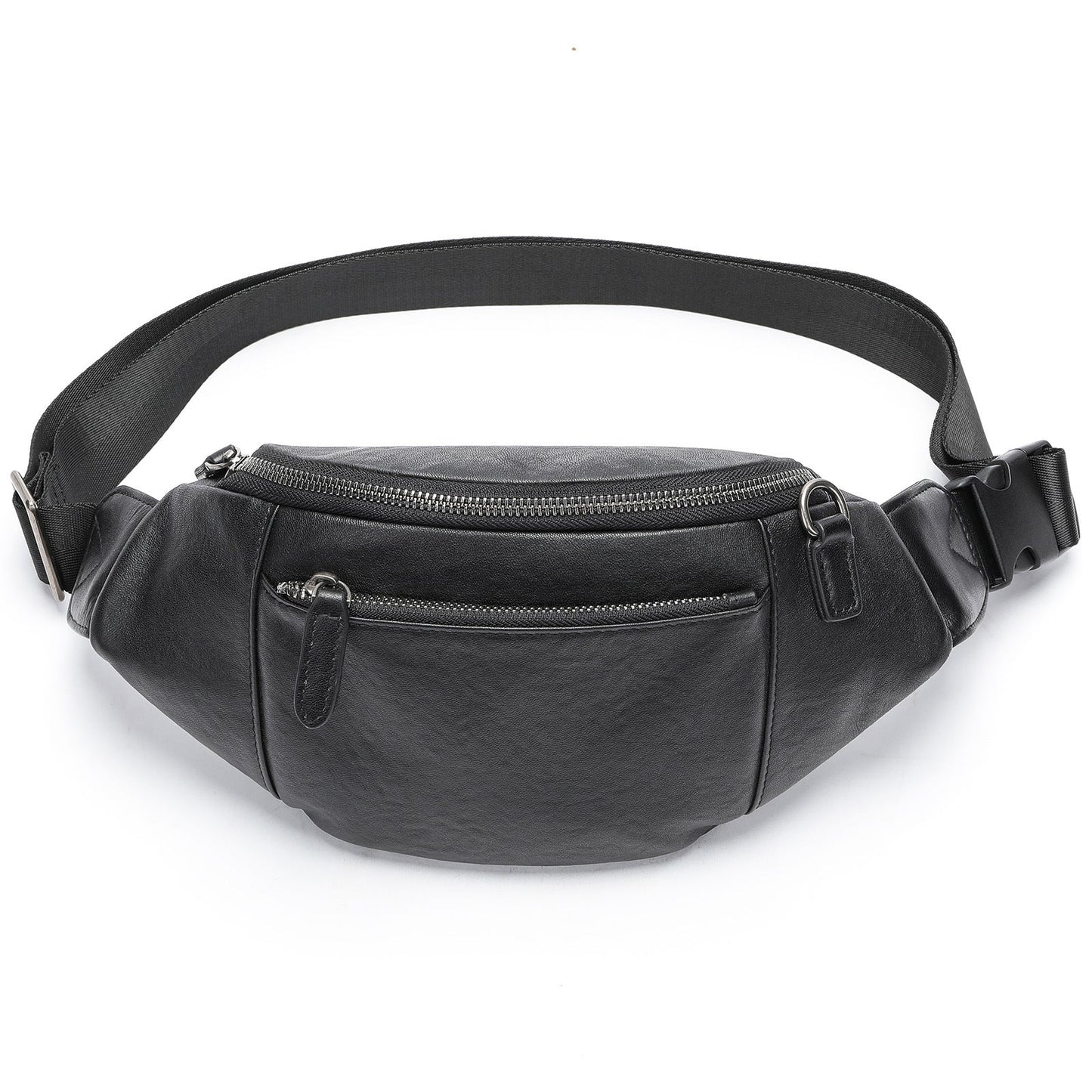 Men's First Layer Cowhide Messenger Chest Bag