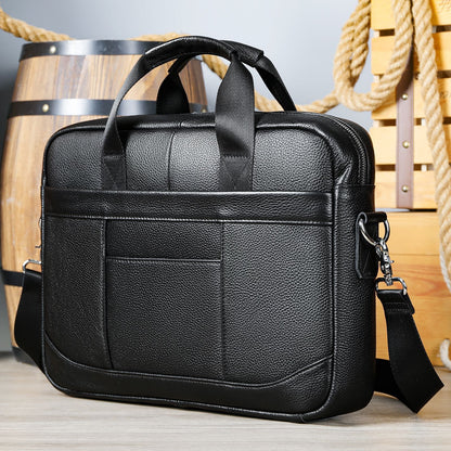 Men's Leather Crossbody Laptop Bag