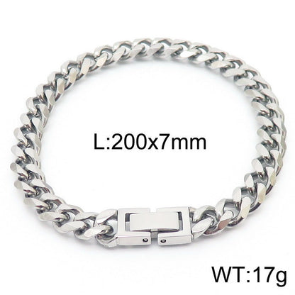 Cuban Link Titanium Steel Bracelet