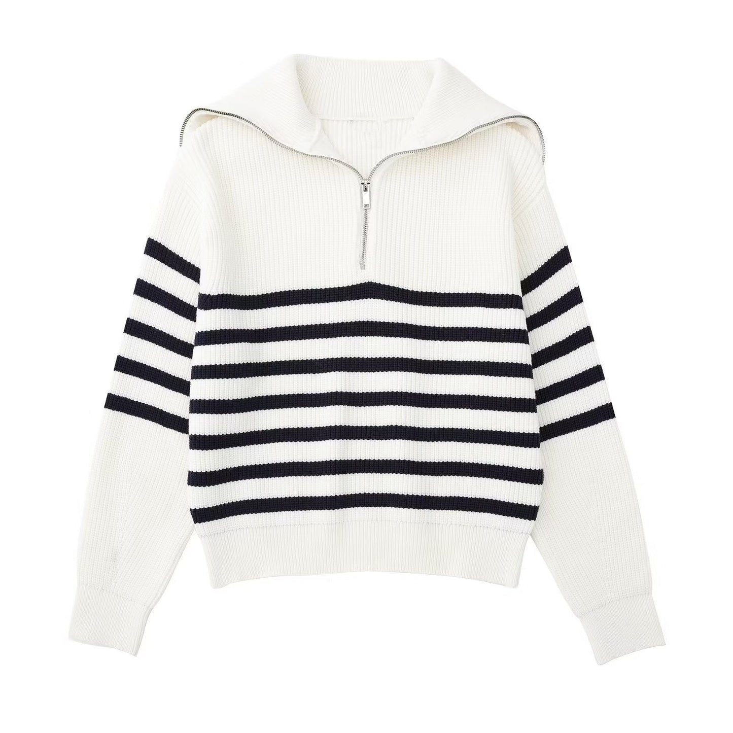 Casual All-match Open Collar Wool Sweater