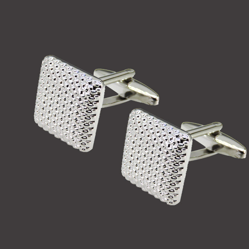 Black Gold Silver Laser Cufflinks