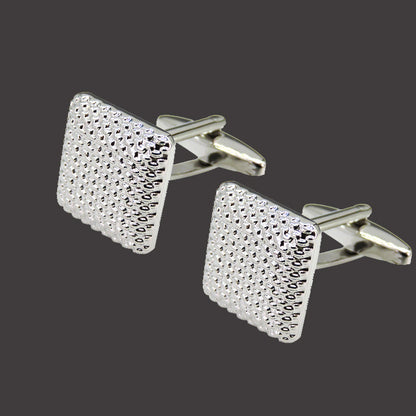 Black Gold Silver Laser Cufflinks