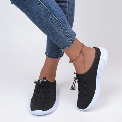 Plus Size Flying Woven Lace-Up Pumps