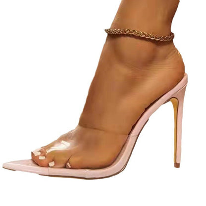 Plus Size Clear Stiletto Heels