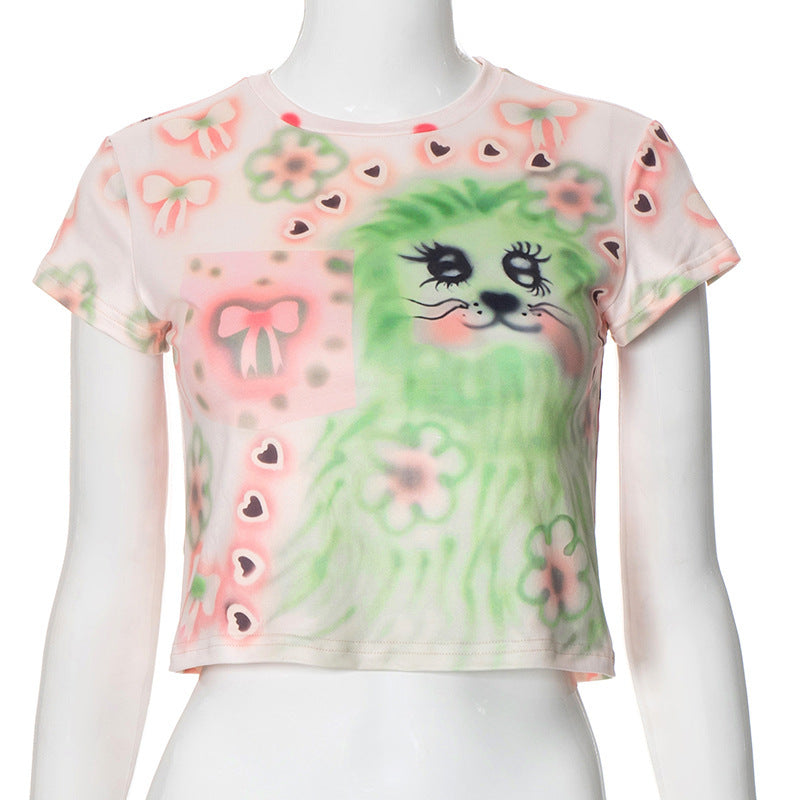 Euro-American Cute Crop Top