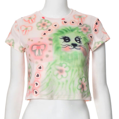 Euro-American Cute Crop Top