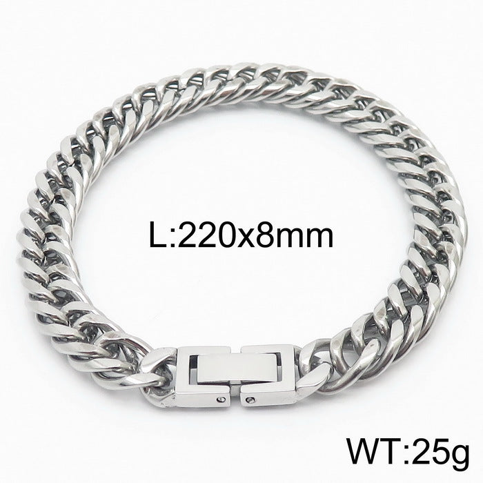Cuban Link Titanium Steel Bracelet