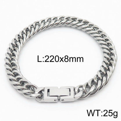 Cuban Link Titanium Steel Bracelet