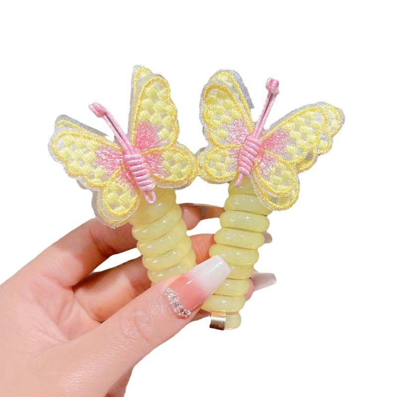 Embroidered Butterfly Hair Ring