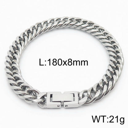 Cuban Link Titanium Steel Bracelet