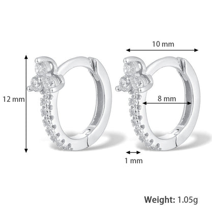 Fashion Color Zircon Earrings Design Sense