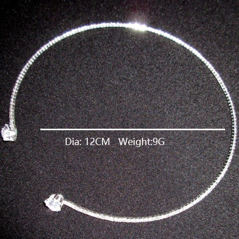 Heart-shaped Zircon Collar Light Luxury Rhinestone Necklace Women's Jewelry