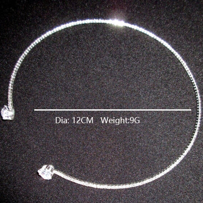 Heart-shaped Zircon Collar Light Luxury Rhinestone Necklace Women's Jewelry