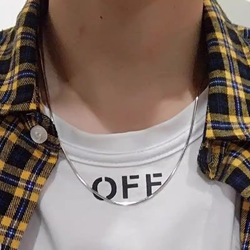 S925 Sterling Silver Octagonal Snake Bones Chain