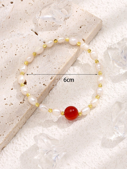 Retro Freshwater Pearl Pull Bracelet