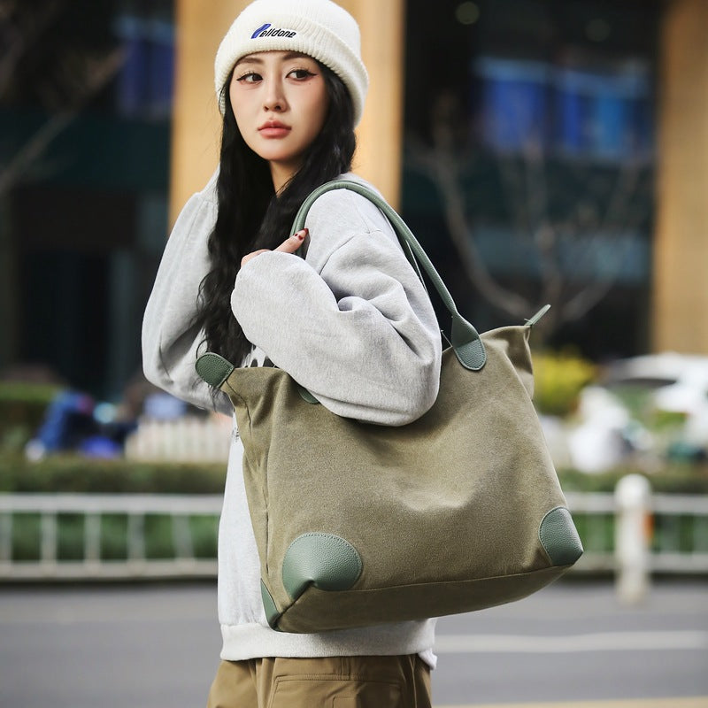One-shoulder Large Capacity Canvas Travel Bag
