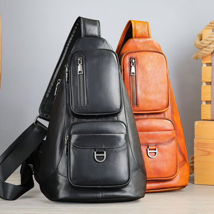 Cowhide Chest Bag Skeleton-Skin Design