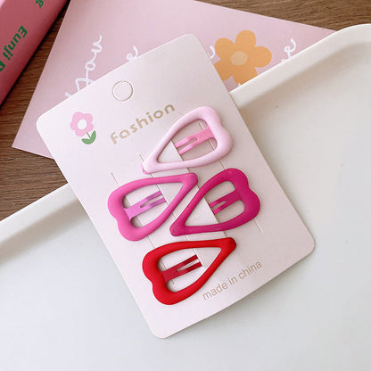 Sweet Rose Hollow Heart Five-star Barrettes