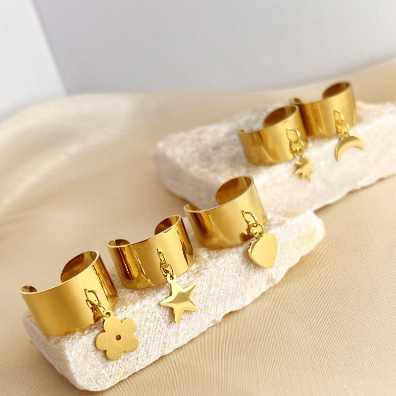 Vintage Stainless Steel Flower Ring