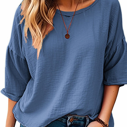 Fashion Women's Wear Comfortable Three-quarter-length-sleeved T-shirt