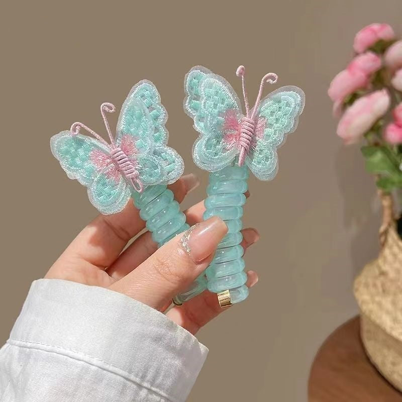 Embroidered Butterfly Hair Ring