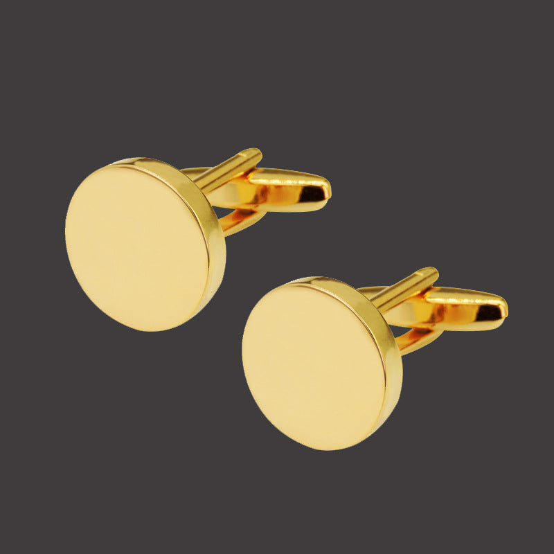Black Gold Silver Laser Cufflinks