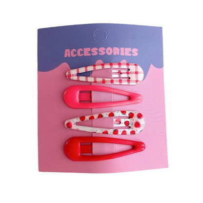 Cute Dripping Printing Candy Color Hair Clip