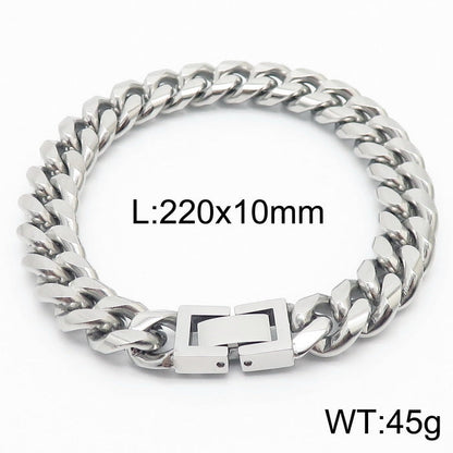 Cuban Link Titanium Steel Bracelet