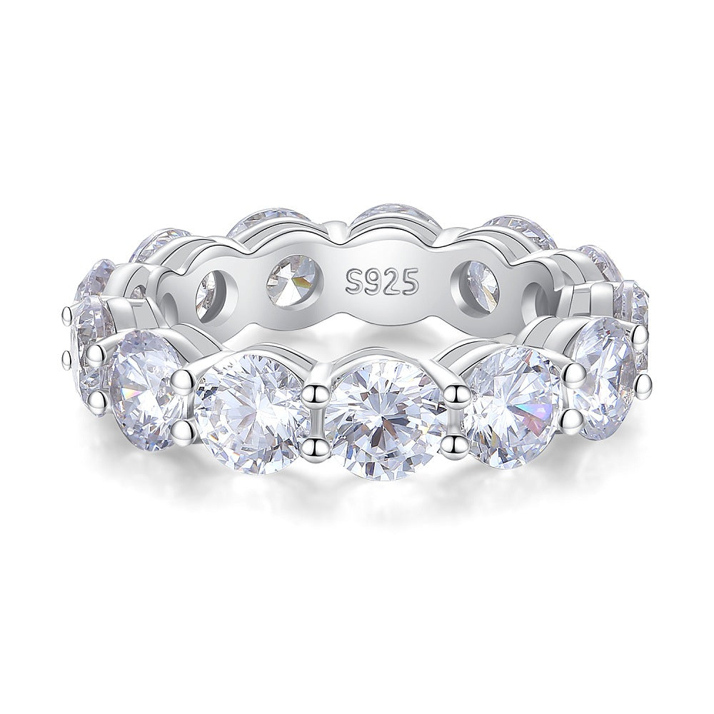 European Full Diamond S925 Sterling Silver Ring
