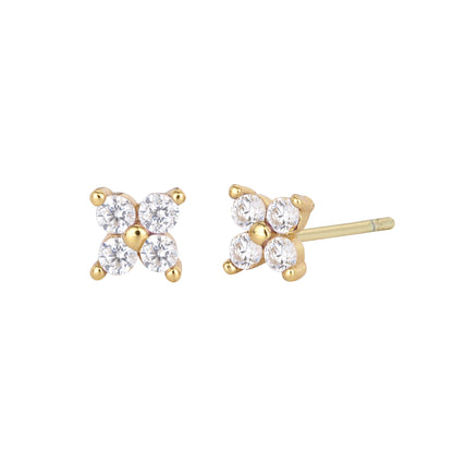 Micro-inlaid Colorful Zircon Earrings Simple