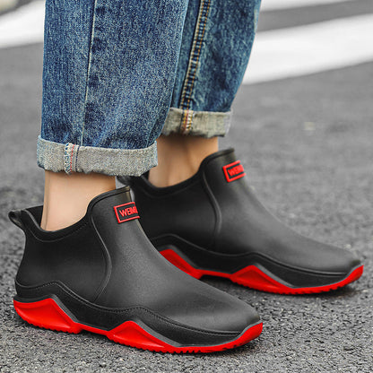 Men's Short Tube Waterproof Rain Boots