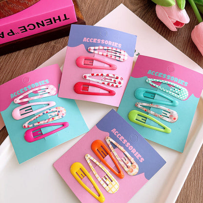 Cute Dripping Printing Candy Color Hair Clip