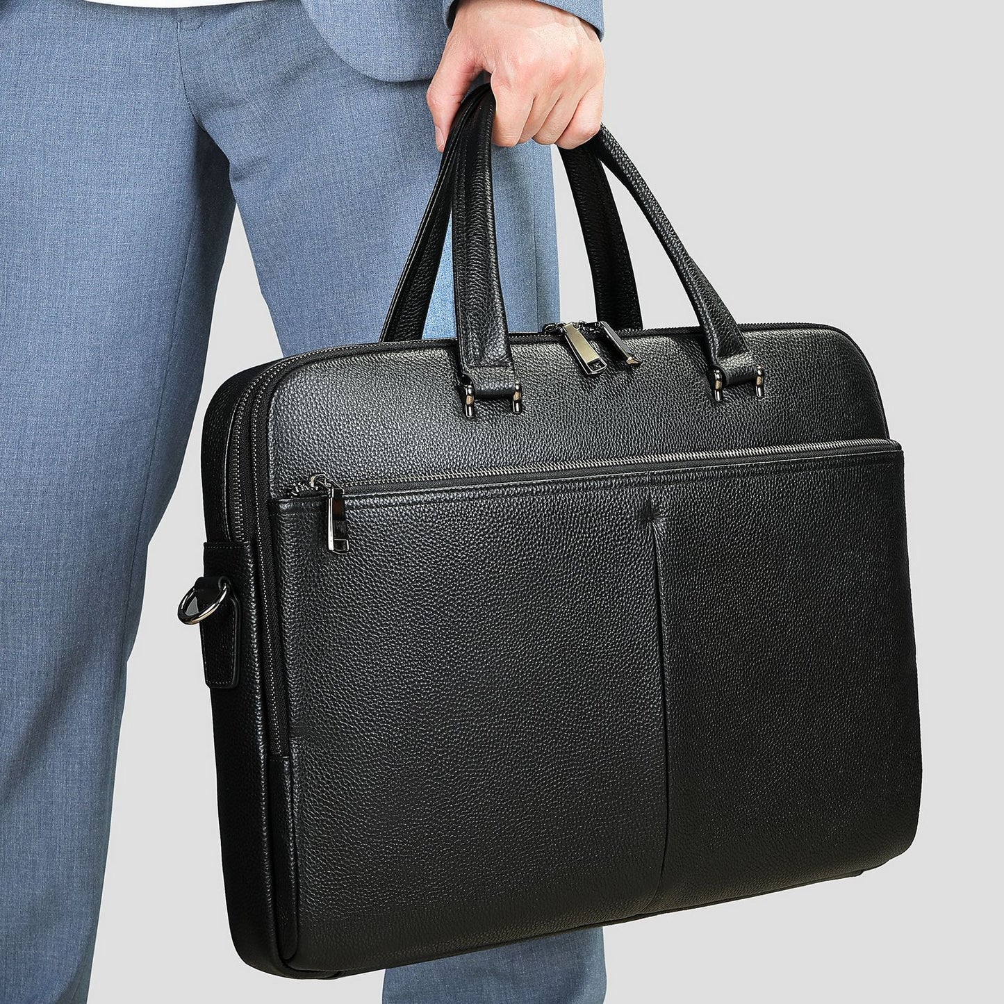 Men's 17" Cowhide Laptop Briefcase
