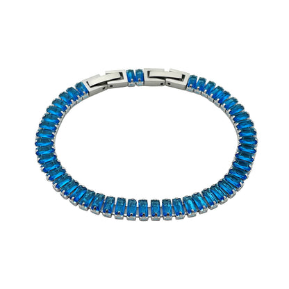 Geometric Color Zircon Stainless Steel Bracelet