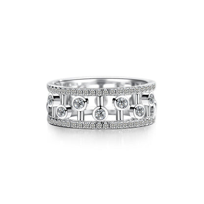 European Full Diamond S925 Sterling Silver Ring