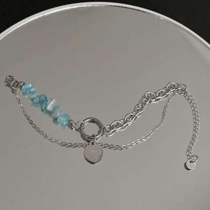 Heart Stitching Gravel Bracelet