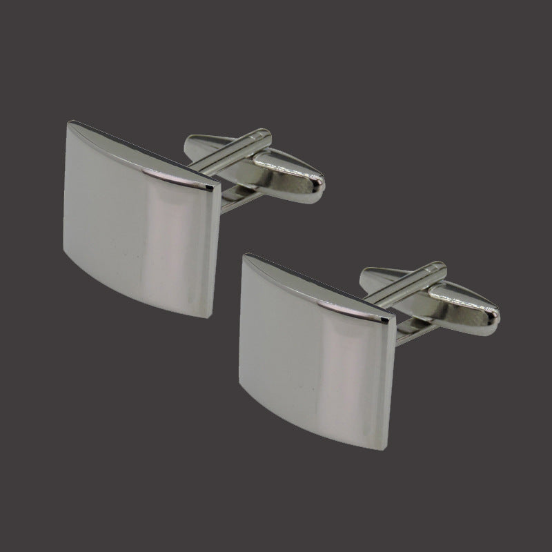 Black Gold Silver Laser Cufflinks