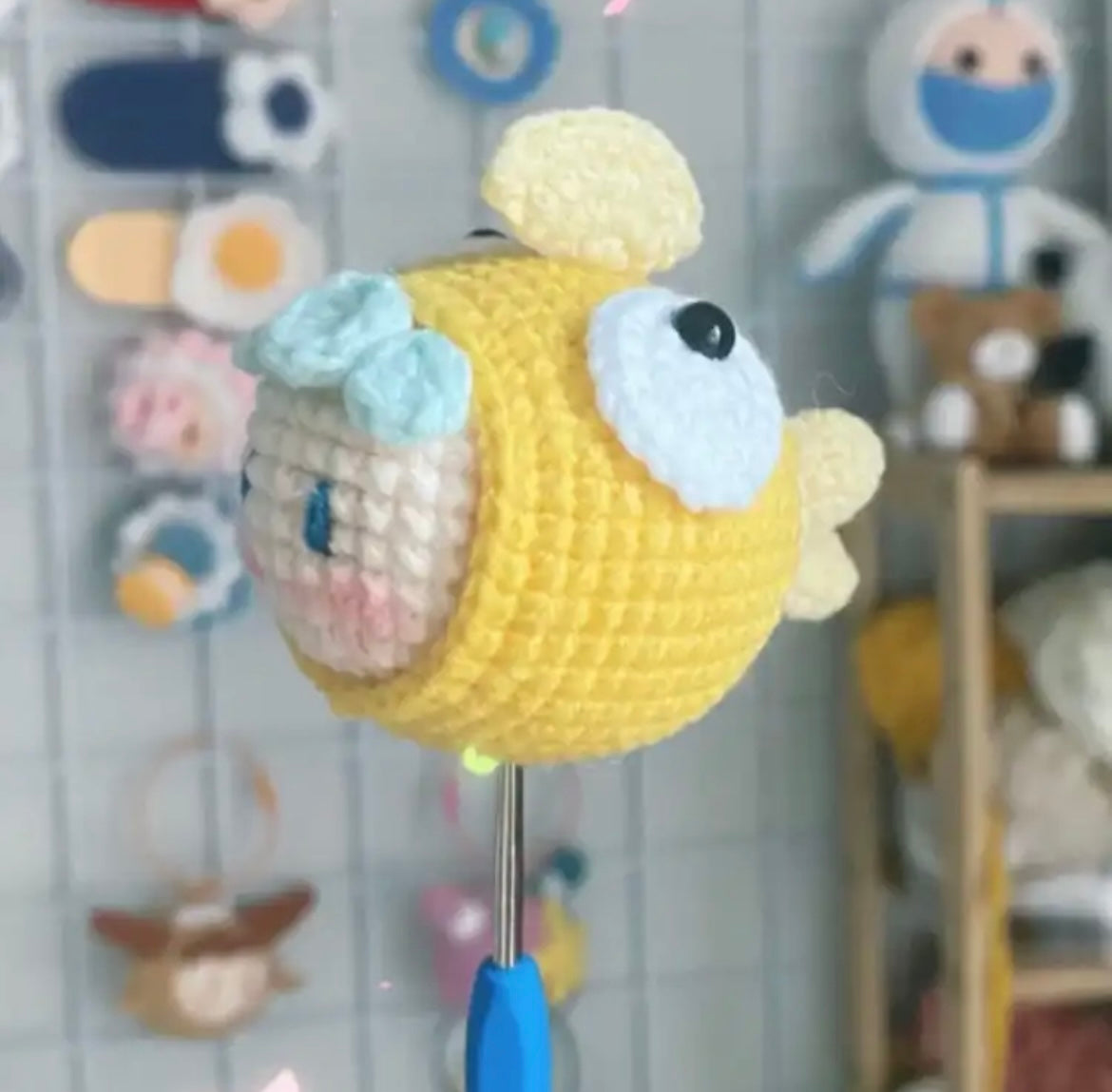 Crocheted Pendant Knitted Doll Keychain