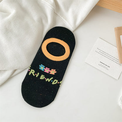 Cute Cartoon Boat Socks For Women Invisible Socks