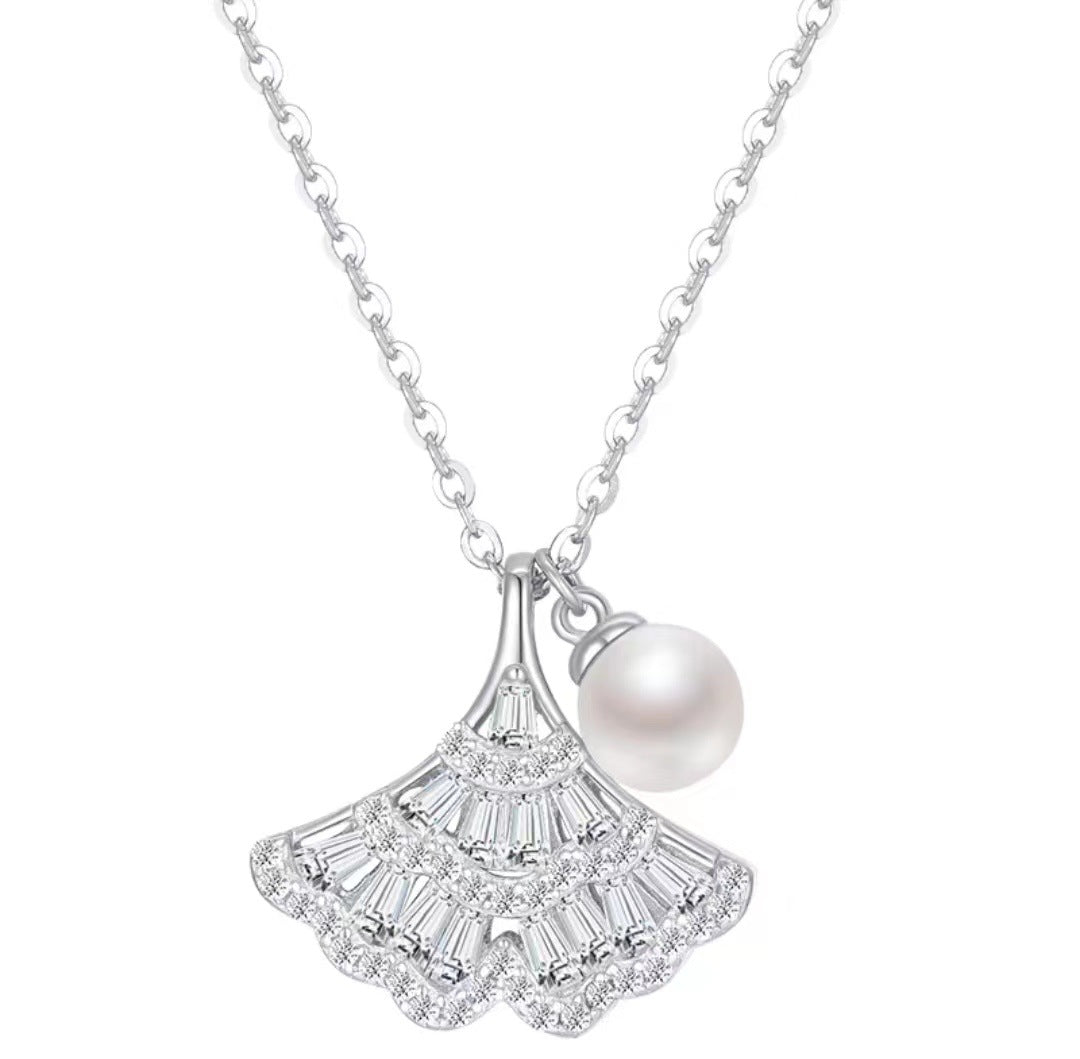 S925 Ginkgo Leaf Sterling Silver Necklace