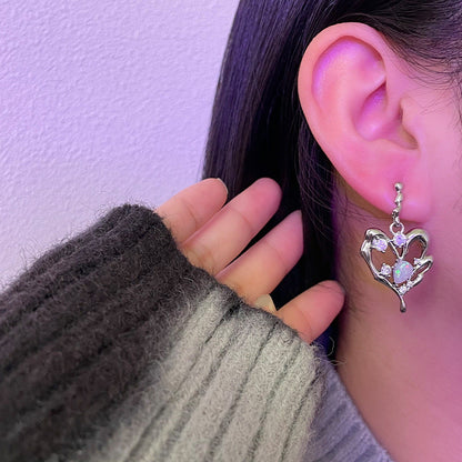 Lava Love Heart Stud Earrings