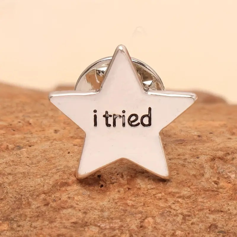 Creative Five-Pointed Star Metal Medal Brooch