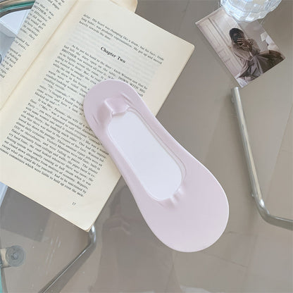 Candy Color Shallow Mouth Ice Silk Invisible Terry Bottom Boat Socks