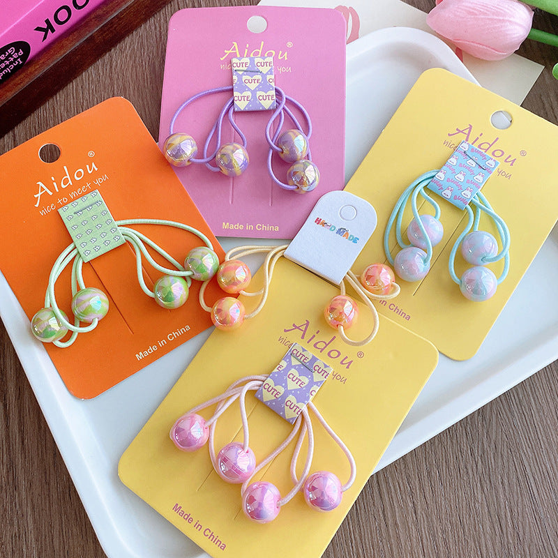 Colorful Round Beads Children's Hair String