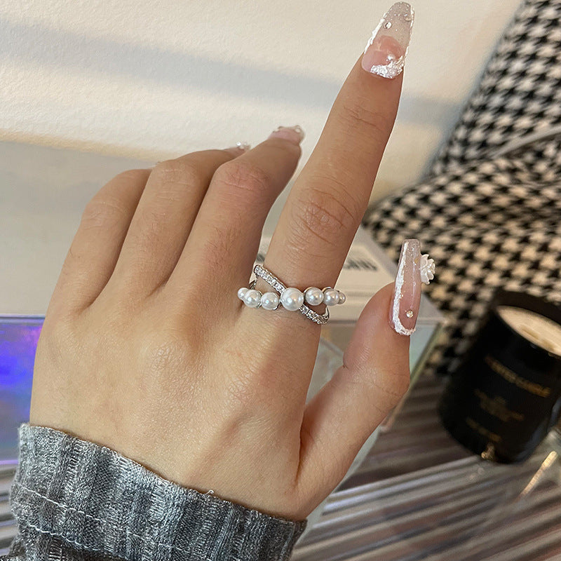 High-grade Zircon Open-end Pearl Ring